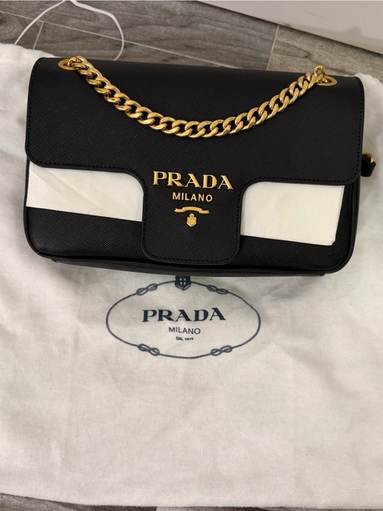 Prada Handbags - BNWOT Authentic Prada Pattina - Black Saffiano Leather Shoulder Bag